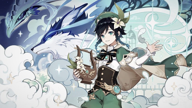 Аниме Геншин Импакт арт Венти