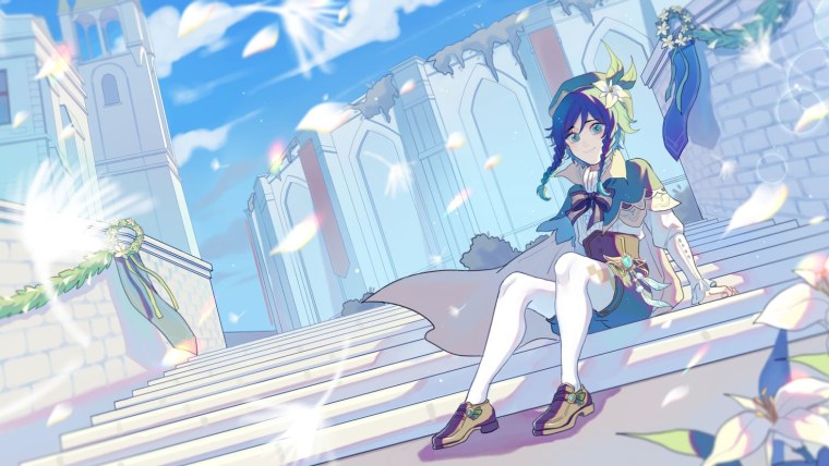 Венти Геншин Импакт арт