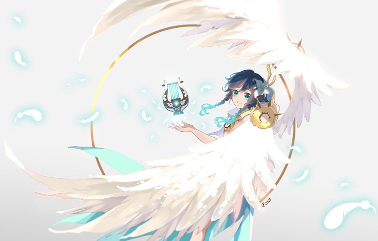 Венти Геншин с крыльями