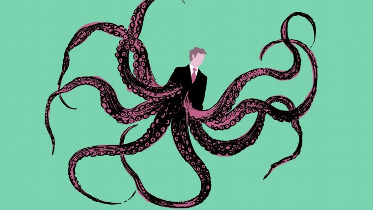 Щупальца на белом фоне