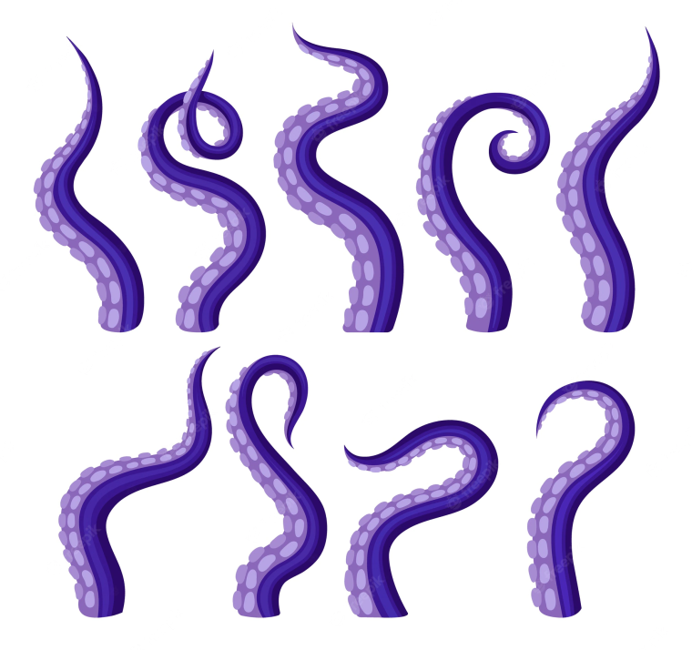 Щупальца мультяшные