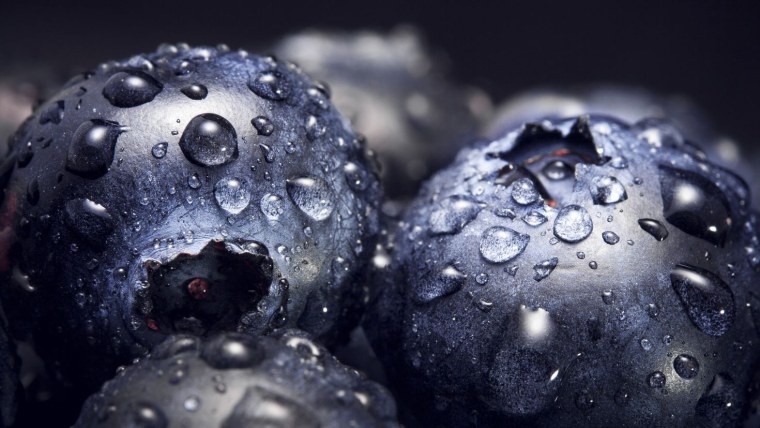 Черника ягоды макро