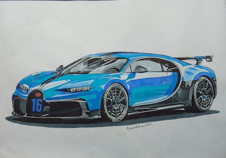 Бугатти Вейрон рисунок