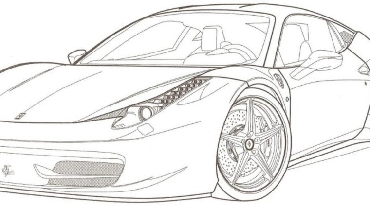 Машина рисование Бугатти