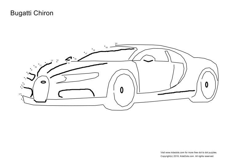 Раскраска Бугатти ЧИРОН