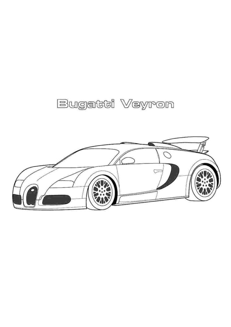 Бугатти вектор контур авто