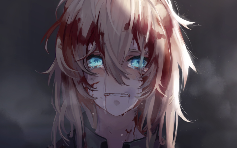 Аниме Вайолет Эвергарден плачет