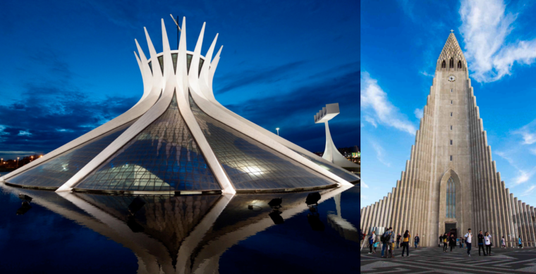 Оскар Нимейер кафедральный собор в Бразилиа