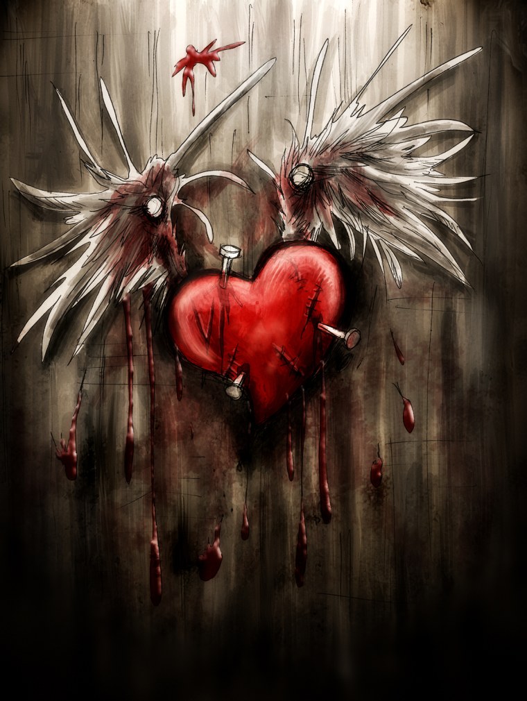 Разбитое сердце неон