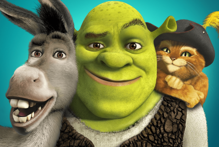 Шрек показывает сердечко руками