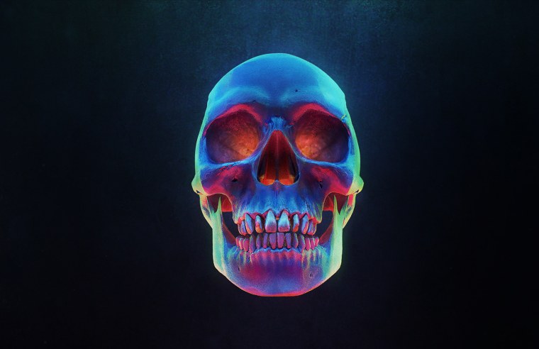 Череп в зеленом огне