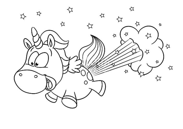 Раскраска Единорожка