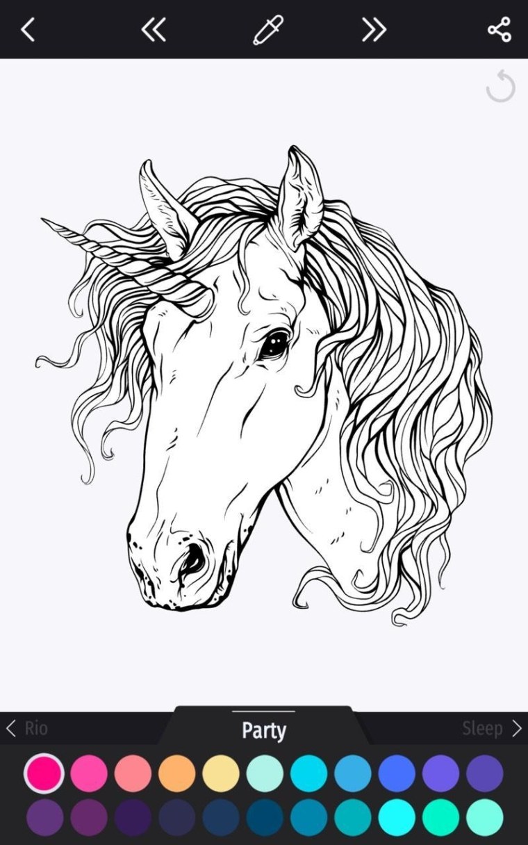 Единорог чб