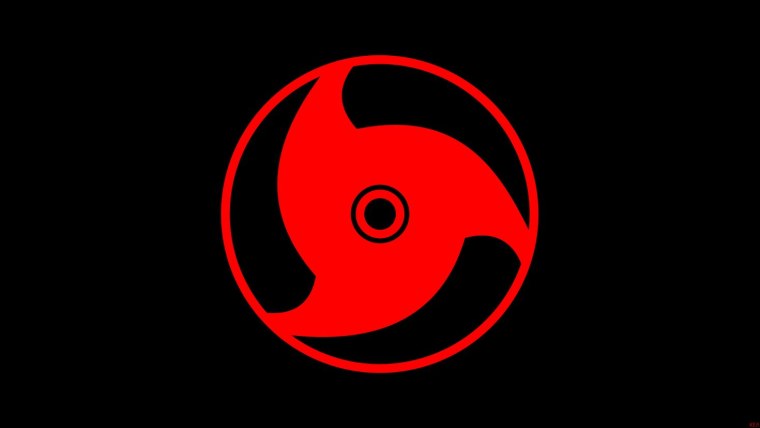 Мангеке Шаринган на черном фоне