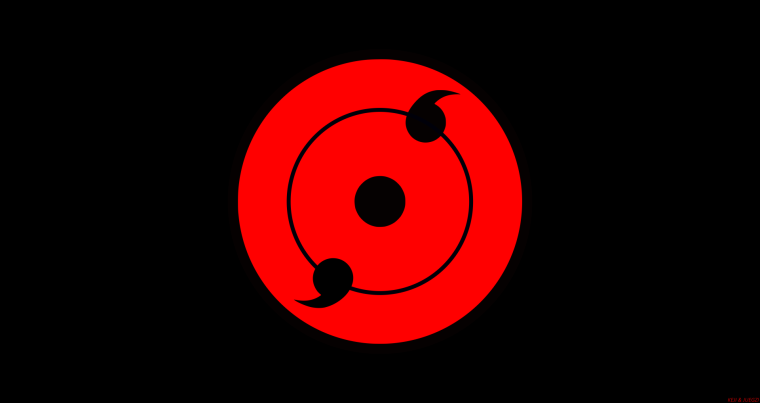 Фото Шарингана на черном фоне