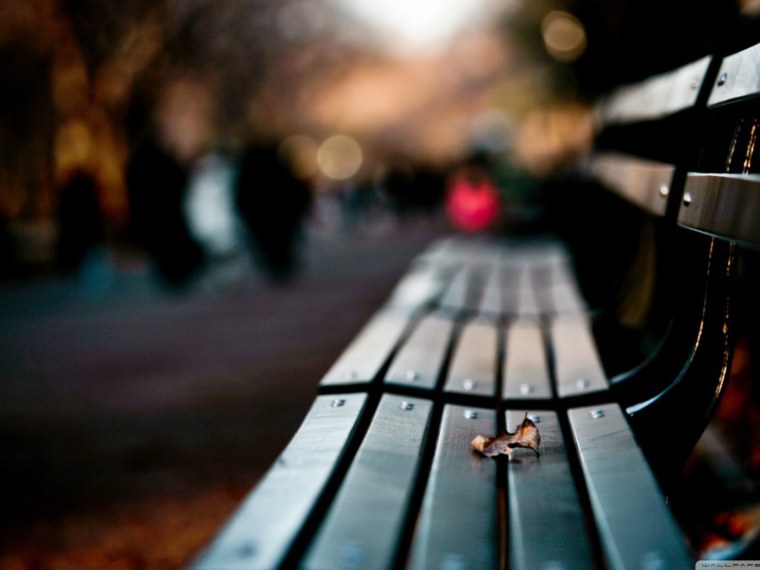 Одинокая скамейка