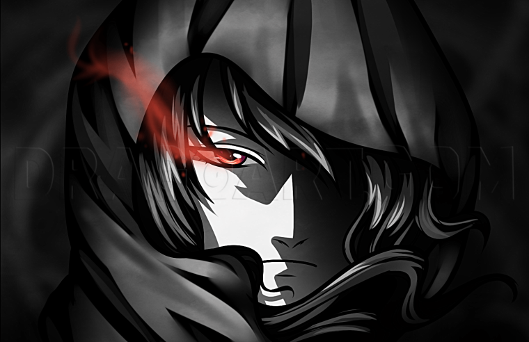 Тень в капюшоне арт