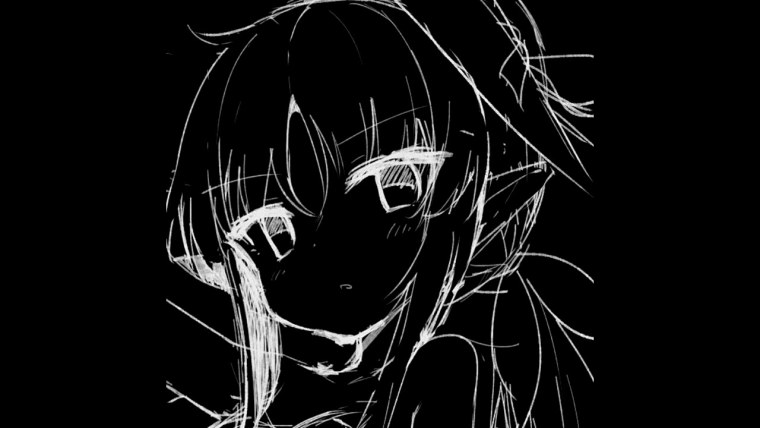 Аниме авы чёрно белые Эстетика