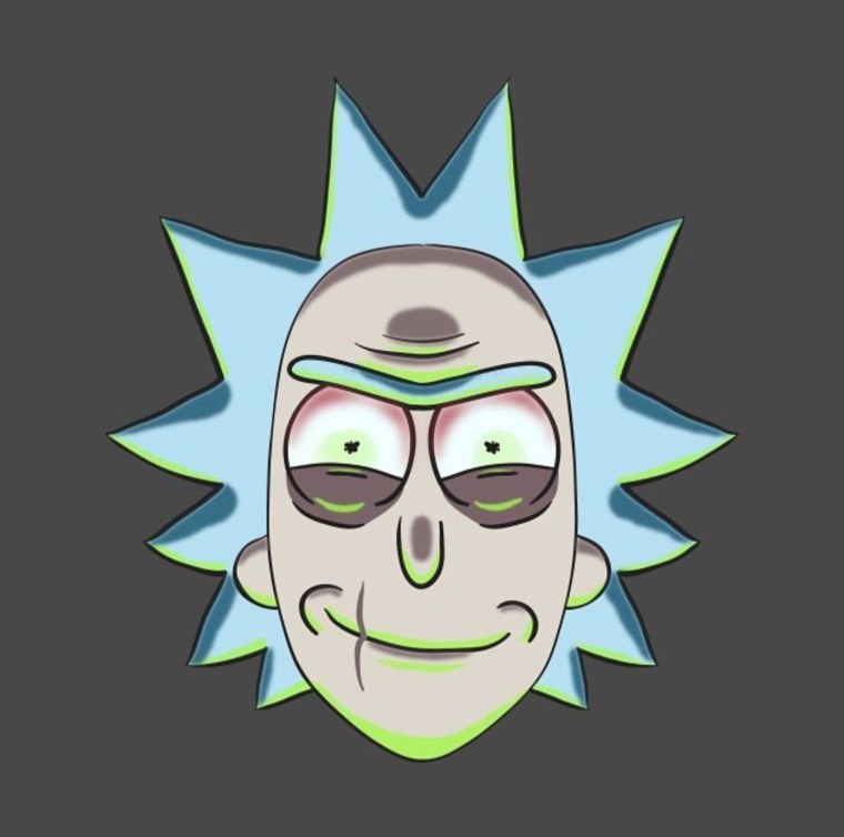 Грустный Рик Санчес арт