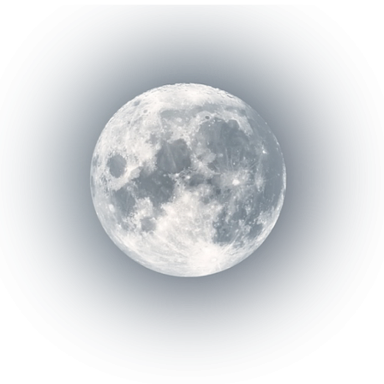 Луна на белом фоне