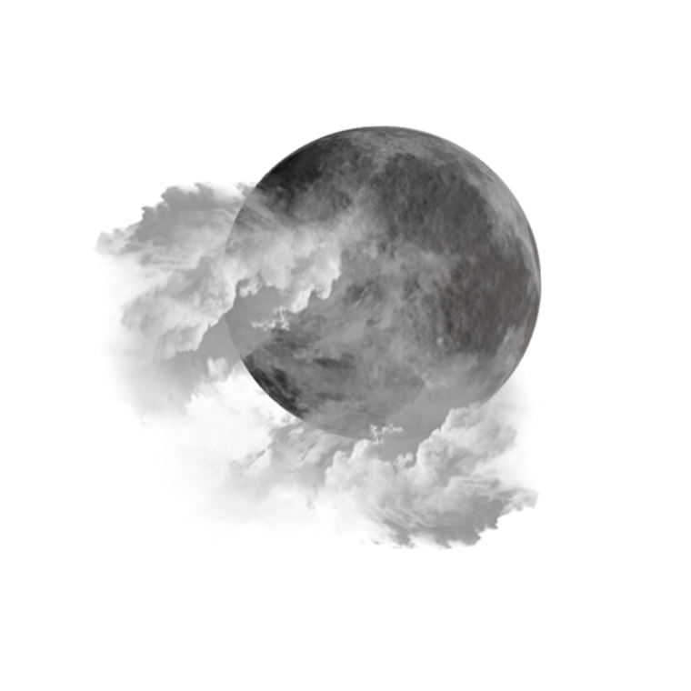Луна на белом фоне