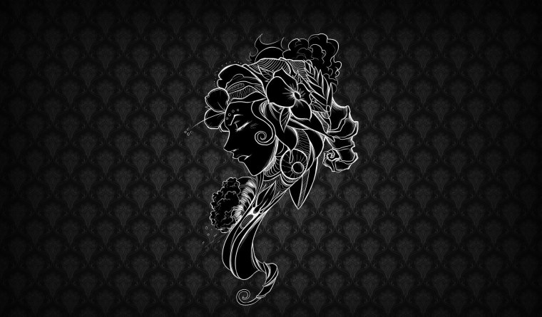 Черный фон с узорами