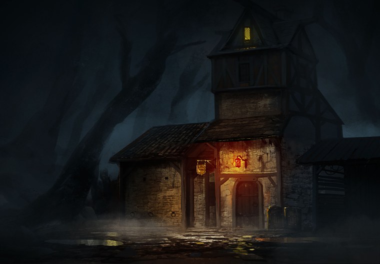 Средневековый дом в лесу