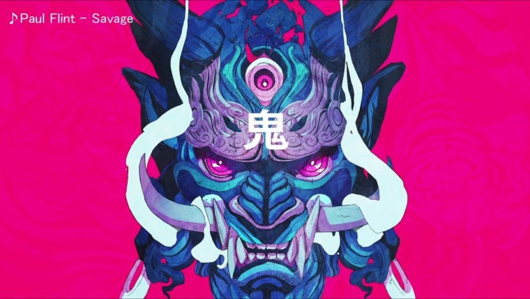 Маска демона фиолетовая