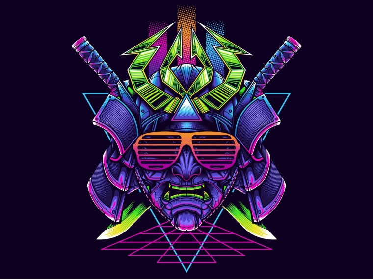 Маска Samurai Cyberpunk арт