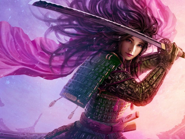 Девушка с мечом арт фэнтези