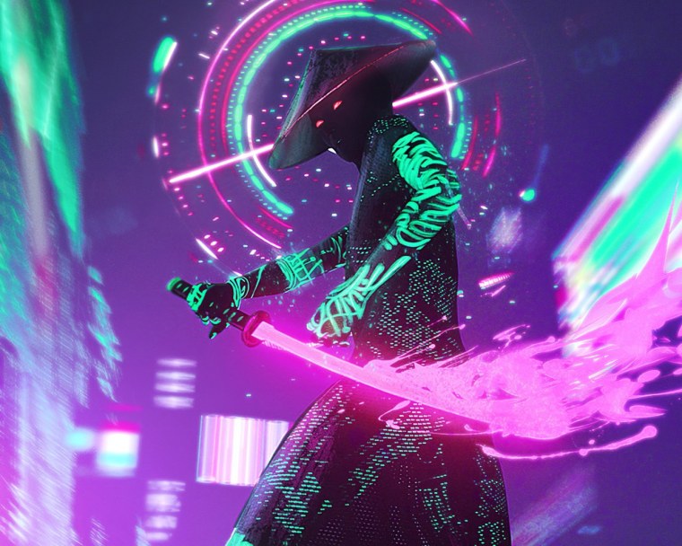 Cyberpunk Samurai неон