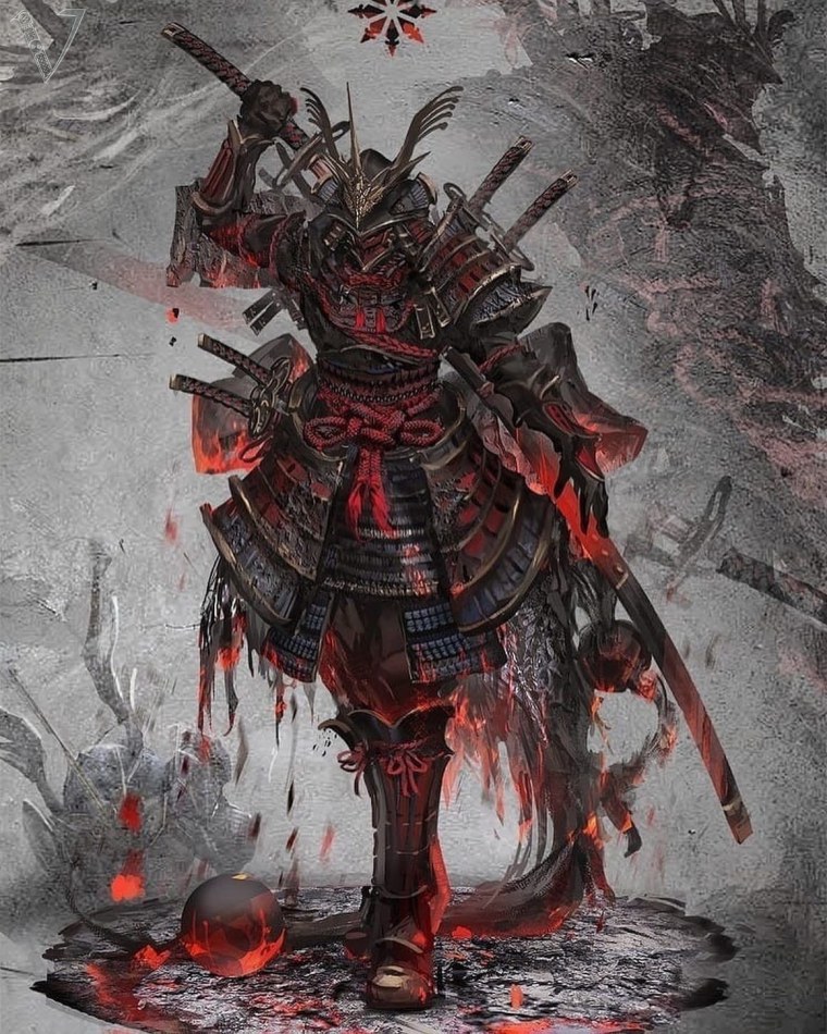 Японский Ронин - демон арт