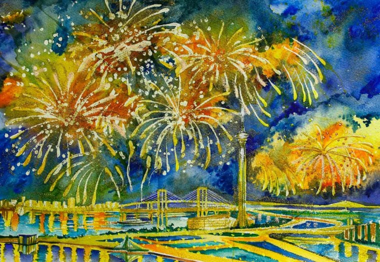 Фейерверк живопись