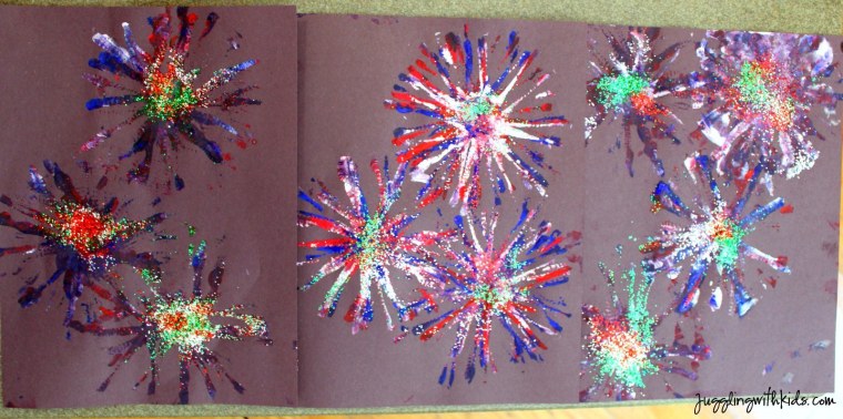 Фейерверк из цветной бумаги