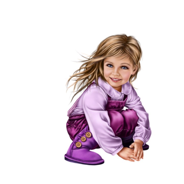 Красивая девочка рисунок для детей