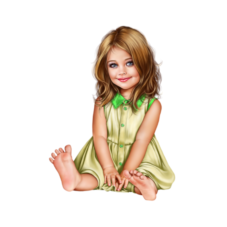 Красивые дети на прозрачном фоне