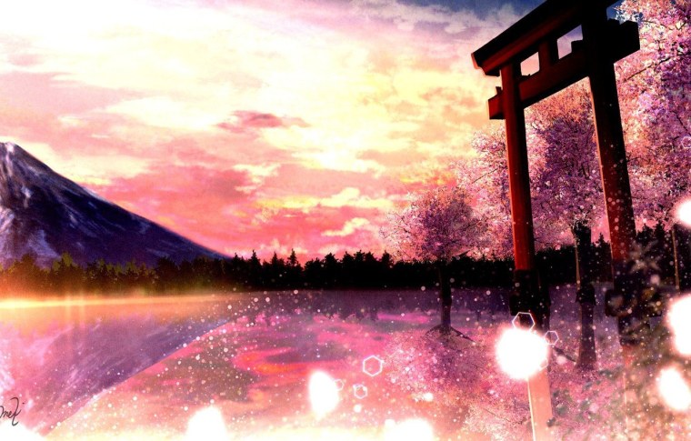 Красивые аниме пейзажи