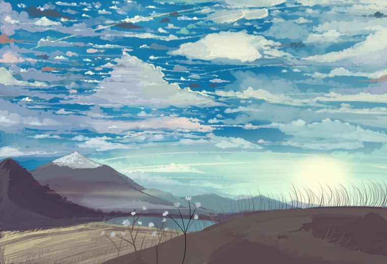 Аниме пейзажи для рисования