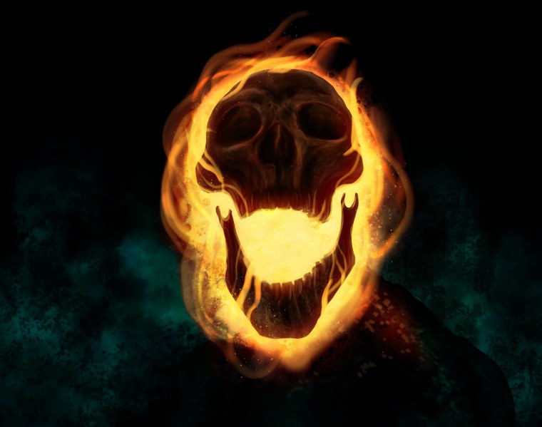 Горящий череп