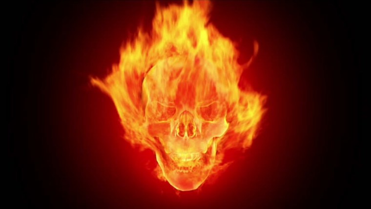 Горящий череп