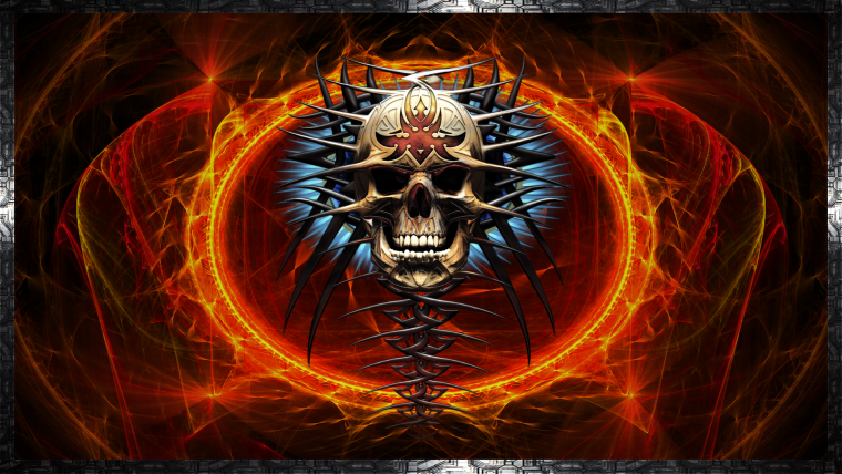 Горящий череп