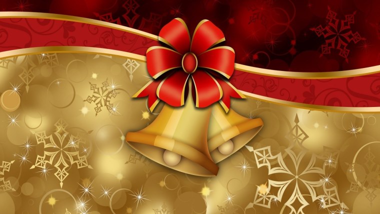 Новогодний фон с колокольчиками