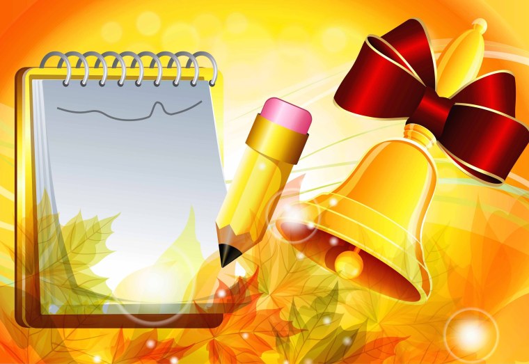 Школьный колокольчик на прозрачном фоне