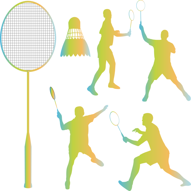 Силуэт бадминтониста