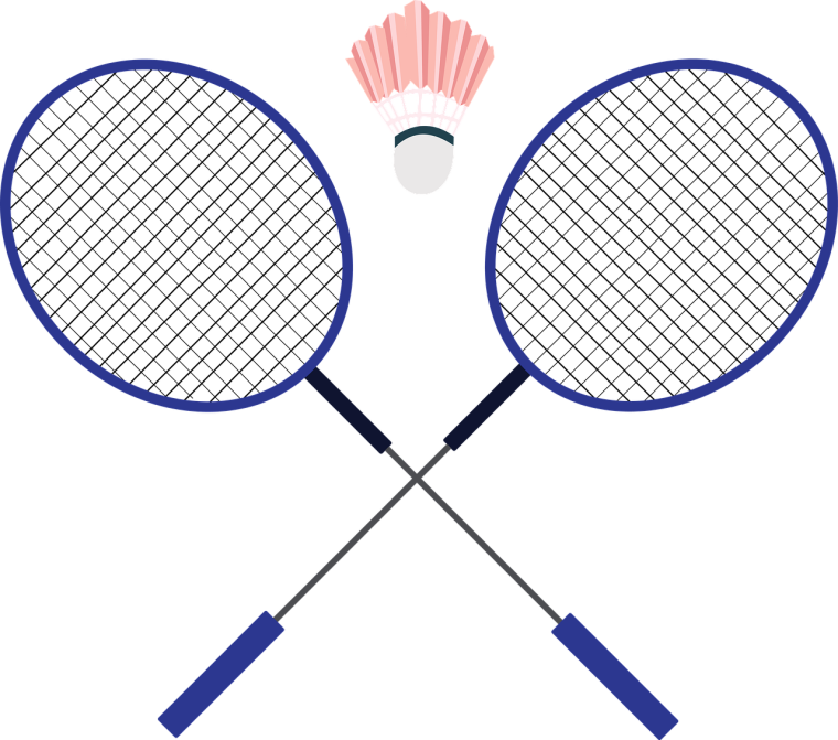 Ракетка бадминтон вектор