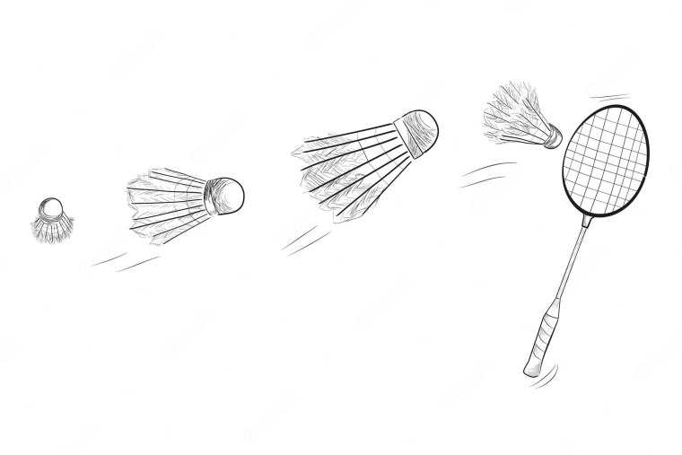 Бадминтон рисунок Графика