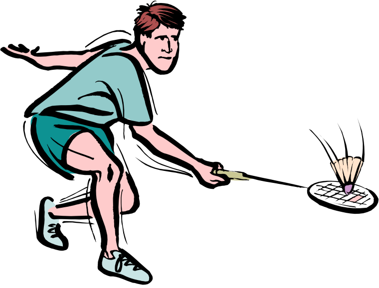 Карикатура на бадминтон