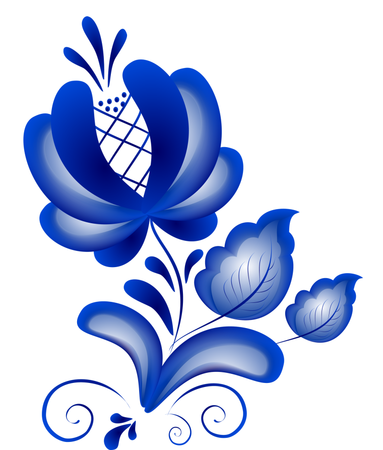 Гжель орнаментальная роспись