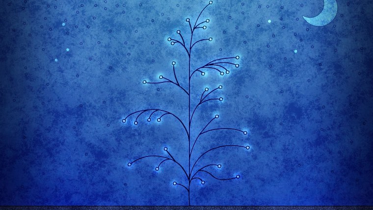 Рисунок на синем фоне