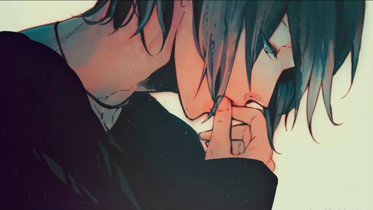 Аниме парни грусть